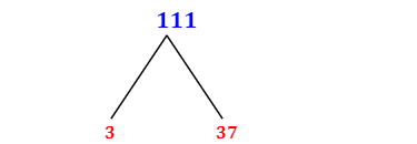 Prime Factorization of 111 with a Factor Tree