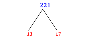 Prime Factorization of 221 with a Factor Tree