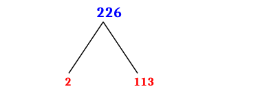 Prime Factorization of 226 with a Factor Tree