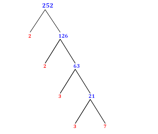 Prime Factorization of 252 with a Factor Tree
