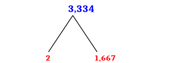 Prime Factorization of 3,334 with a Factor Tree