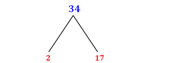 Prime Factorization of 34 with a Factor Tree