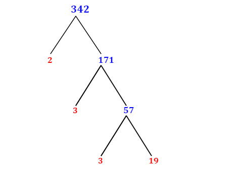 Prime Factorization of 342 with a Factor Tree