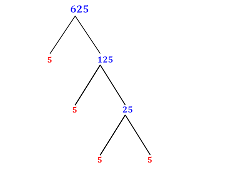 Prime Factorization of 625 with a Factor Tree - MathOnDemand.com