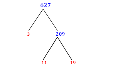 Prime Factorization of 627 with a Factor Tree