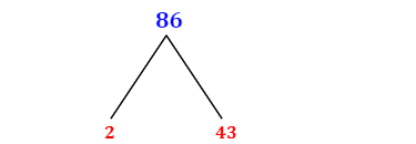 Prime Factorization of 86 with a Factor Tree