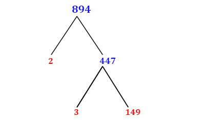 Prime Factorization of 894 with a Factor Tree