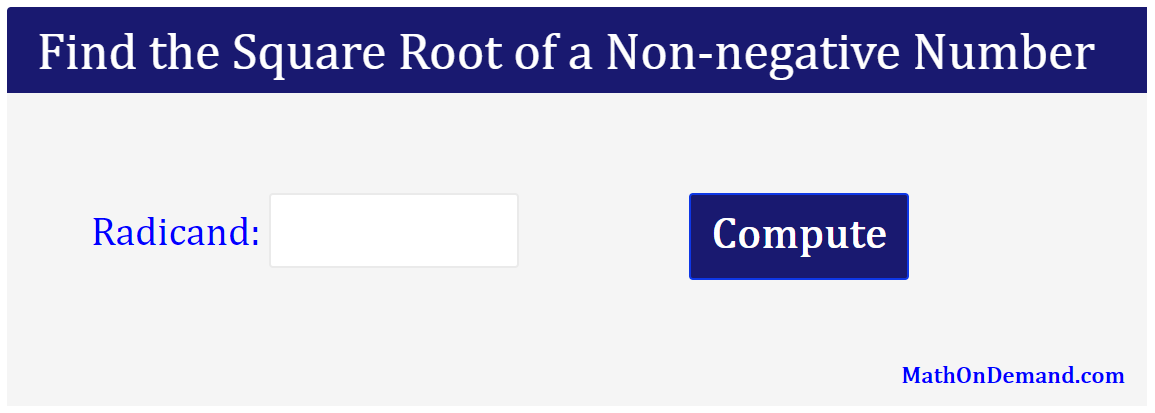 The square root of 112 (√112 )