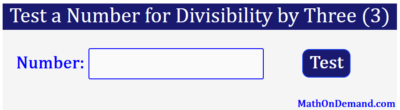 Test a Number for Divisibility by 3