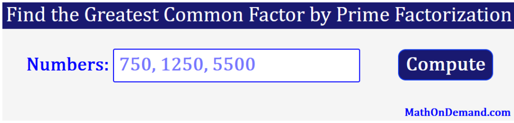 common prime factor of 16 and 20