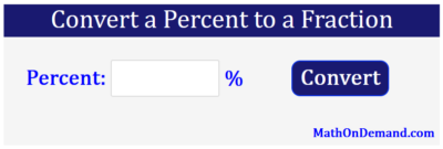 Convert a Percent to a Fraction