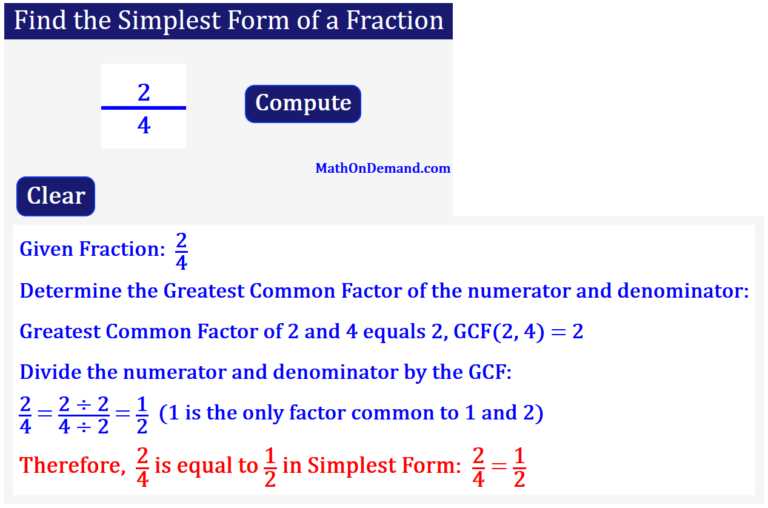 find-the-simplest-form-of-a-fraction-mathondemand