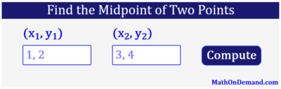 Find the Midpoint of Two Points